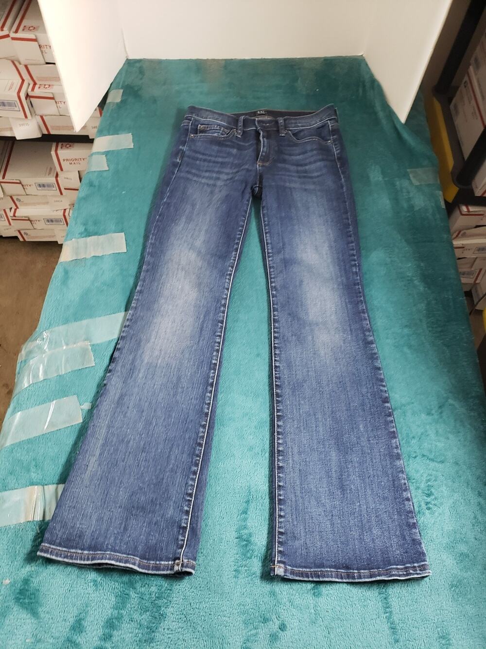 Gap Jeans Size 26 Petite Womens Blue Stretch Mid Rise Perfect Bootcut